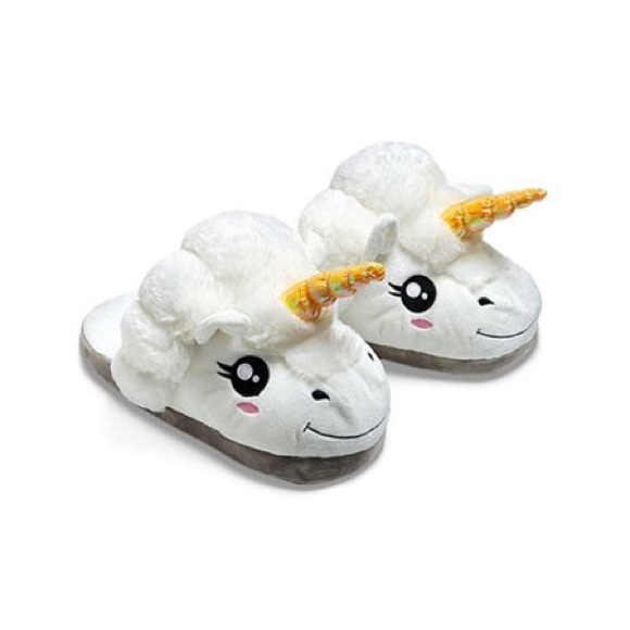 🦄 ThinkGeek Unisex Unicorn Plush 3D Slippers! - Picture 4 of 8